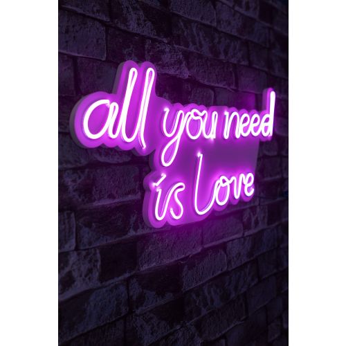 Wallity Ukrasna plastična LED rasvjeta, All You Need is Love - Pink slika 8