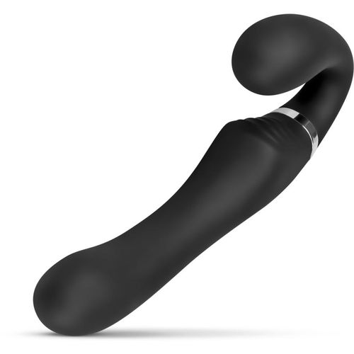 Vibracijski strap on dildo bez pojasa No-Parts - Avery, 22 cm, crni slika 10