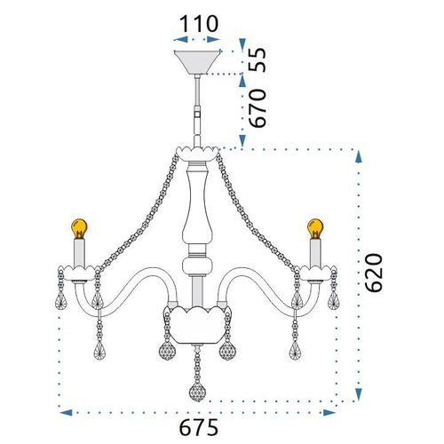 TOOLIGHT Kristalna svjetiljka Luster 392183 slika 16