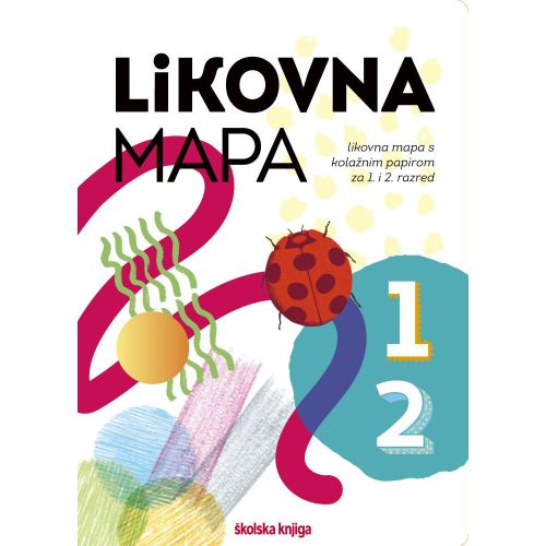 LIKOVNA MAPA 1 i 2 - likovna mapa s kolažnim papirom za 1. i 2. razred osnovne škole slika 1