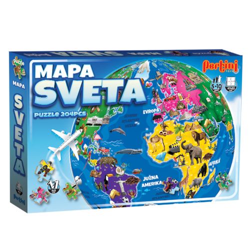 Puzzle Mapa sveta slika 1