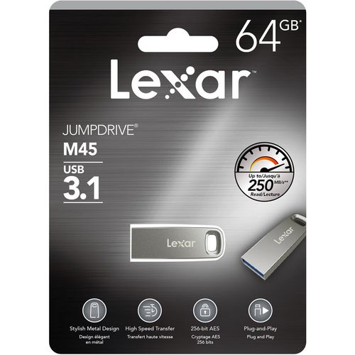 Lexar JumpDrive M45 USB3.1 64GB ,Silver Housing, up to 250MB/s slika 4