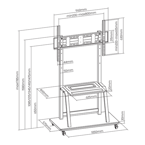 Sbox Podni mobilni stalak FS-1035 slika 6