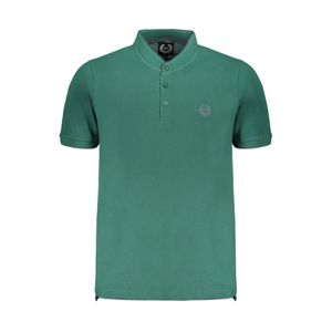 GIAN MARCO VENTURI GREEN MEN'S SHORT SLEEVED POLO SHIRT