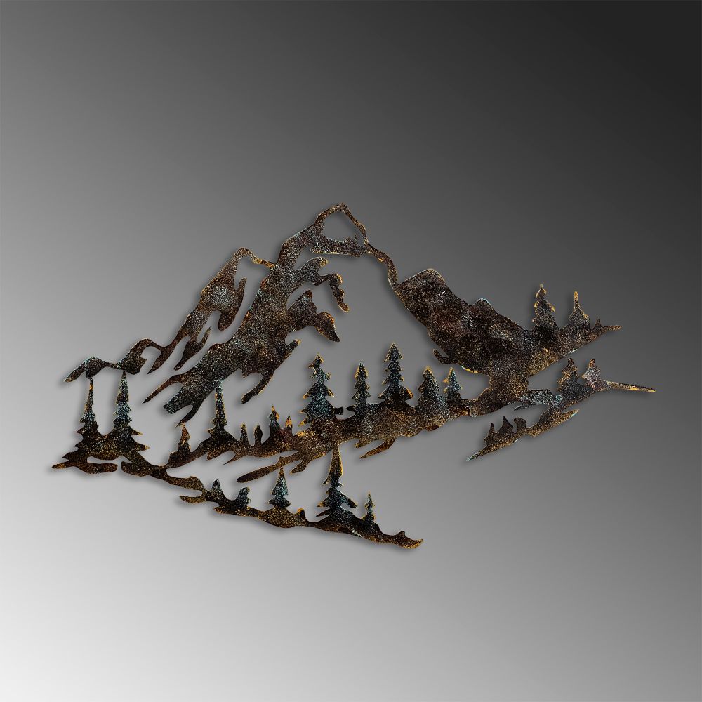 Decorative metal wall accessory Mountain - 1, colour: multicolor slika 4