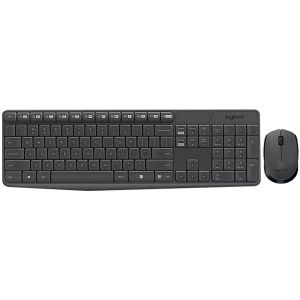 Tipkovnica + miš Logitech MK235, bežična, crna