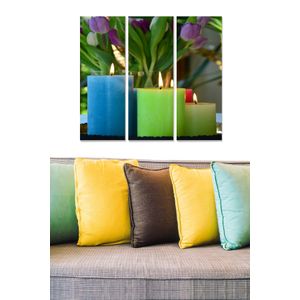 Dekorativna Slika od MDF-a u Više Boja (Set od 3 Komada) - MDF1218236