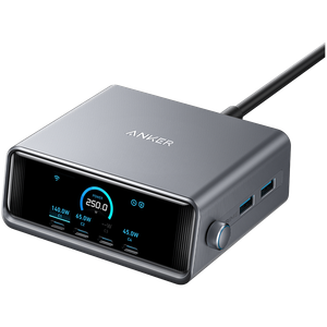 Anker Prime Charger (250W, 6 Ports, GaNPrime), Silver