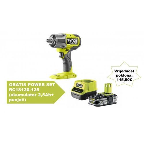 Ryobi Aku Udarač RIW18BL-0 (18V ONE+, 1/2", BL, 700Nm, bez baterije) slika 1