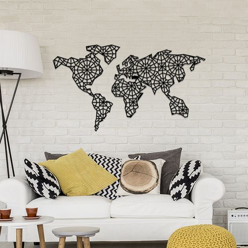 The World Is Mine Black Decorative Metal Wall Accessory slika 1