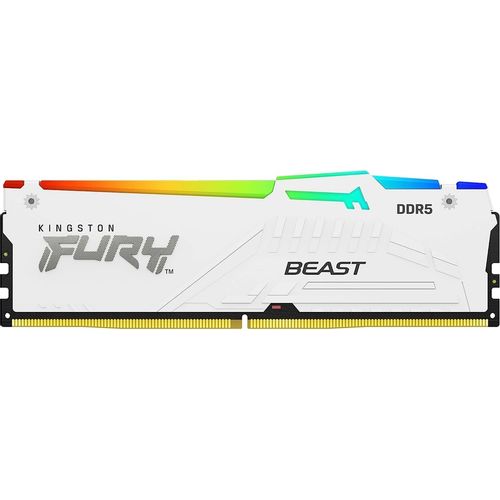 KINGSTON DIMM DDR5 16GB 6800MT/s KF568C34BWA-16 FURY Beast White RGB XMP slika 2