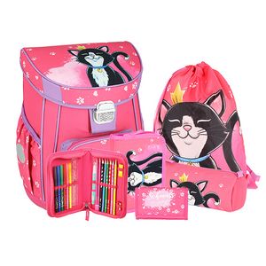 Spirit školski set "CAT QUEEN'' VISION+ (školska torba + puna pernica + vreća za patike + novčanik)