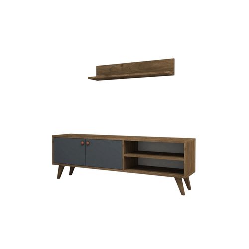 Woody Fashion TV jedinica, Erho - Walnut, Anthracite slika 3