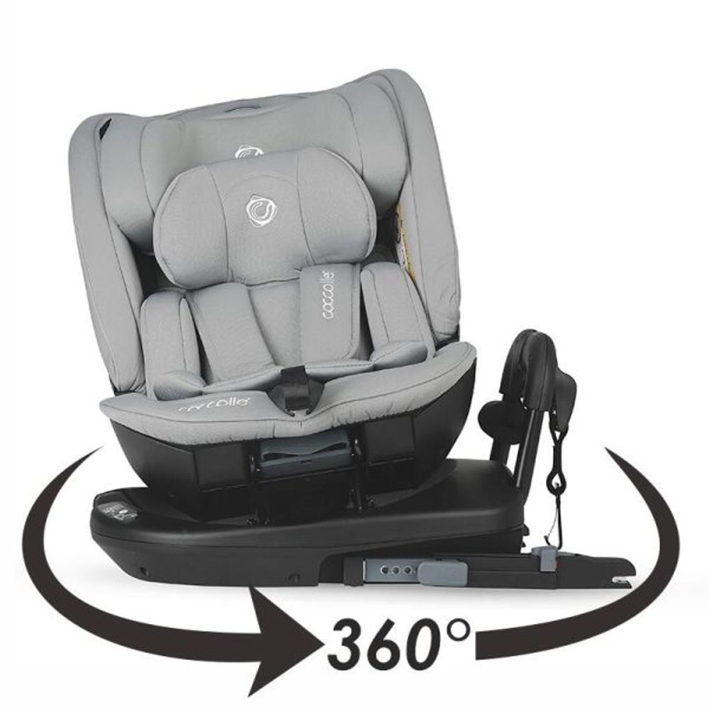 Coccolle® Autosjedalica iSize 40-150 cm 360° Velsa, Neutral Grey slika 7
