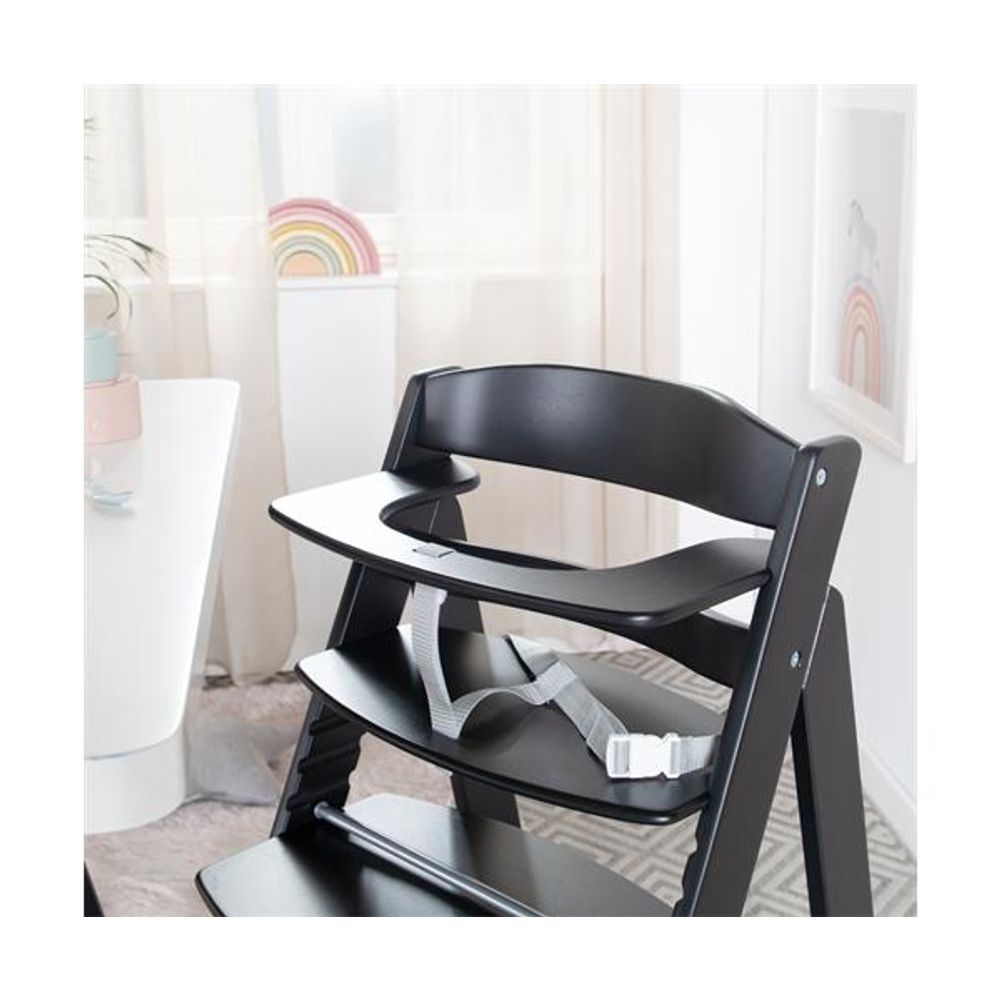 Roba Kids Drvena hranilica za bebe Sit Up Flex, Crna slika 5
