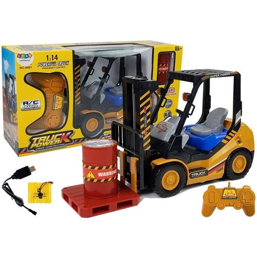 Viličar na daljinsko upravljanje Forklift R/C s rekvizitima - žuti slika 1