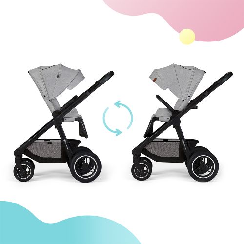 Kinderkraft dječja kolica Everyday 2u1, light gray CZM slika 4