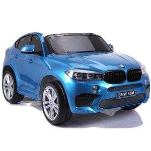 Licencirani BMW X6 M plavi lakirani - dvosjed - auto na akumulator