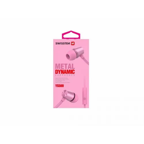 Swissten Slušalice 3,5mm DYNAMIC YS500 pink-zlatna slika 2