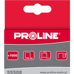 PROLINE KLAMERICE TIP 80 8MM 12,9*0,95MM 1000KOM 55508