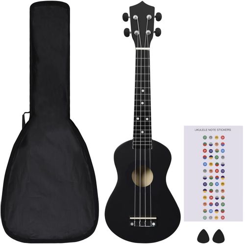 Set dječjeg ukulelea Soprano s torbom crni 23 " slika 20