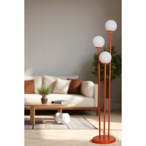 Opviq Podna lampa 527, bijela, narančasta