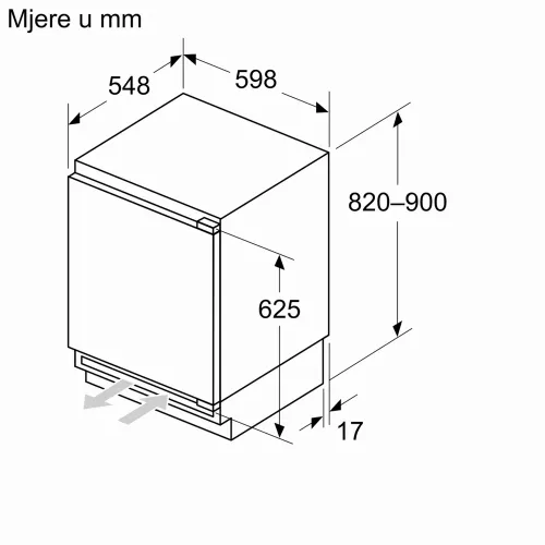 Bosch ugradbeni potpultni hladnjak  KUR21VFE0 slika 9