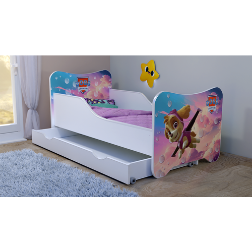 Dečiji Krevet 160x80Cm Happy Kitty Sky + Fioka slika 1