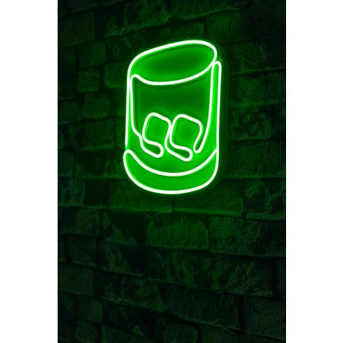 Wallity Ukrasna plastična LED rasvjeta, Whiskey Old Fashioned - Green slika 1