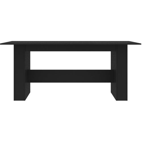 Blagovaonski stol crni 180 x 90 x 76 cm od iverice slika 18