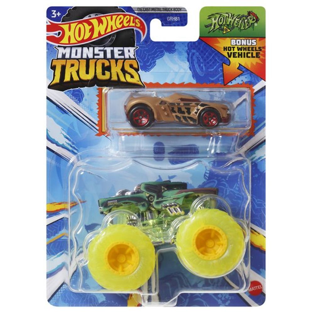 Hot Wheels Monster Trucks Vozilo sa autićem 1:64, Sorto slika 4
