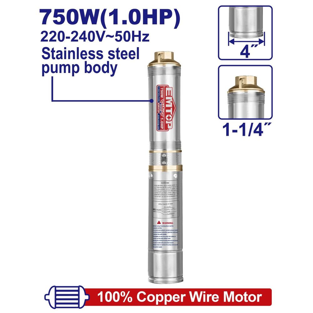Potopna pumpa raketa 750W EWPPD07501 Emtop slika 1