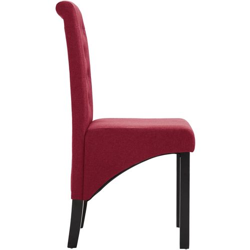 Blagovaonske stolice od tkanine 2 kom crvena boja vina slika 27