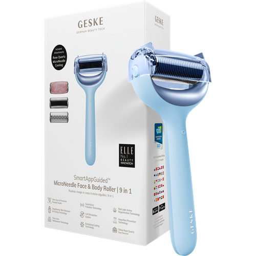 MicroNeedle Face & Body Roller GESKE| 9 in 1 , aquamarine slika 1