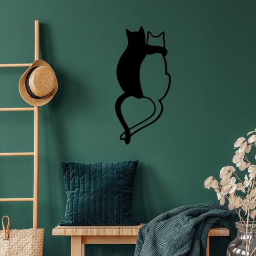 Wallity Love Cats - 478 Black Decorative Metal Wall Accessory slika 3