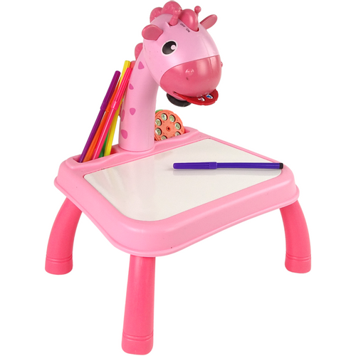 Dinosaur stol sa projektorom za crtanje - Pribor boja - Roza boja slika 2