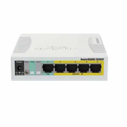 MikroTik RB260GSP / CSS106-1G-4P-1S PoE upravljiv svič sa 5 x Gigabit 10/100/1000Mb/s port (4 Passiv slika 1