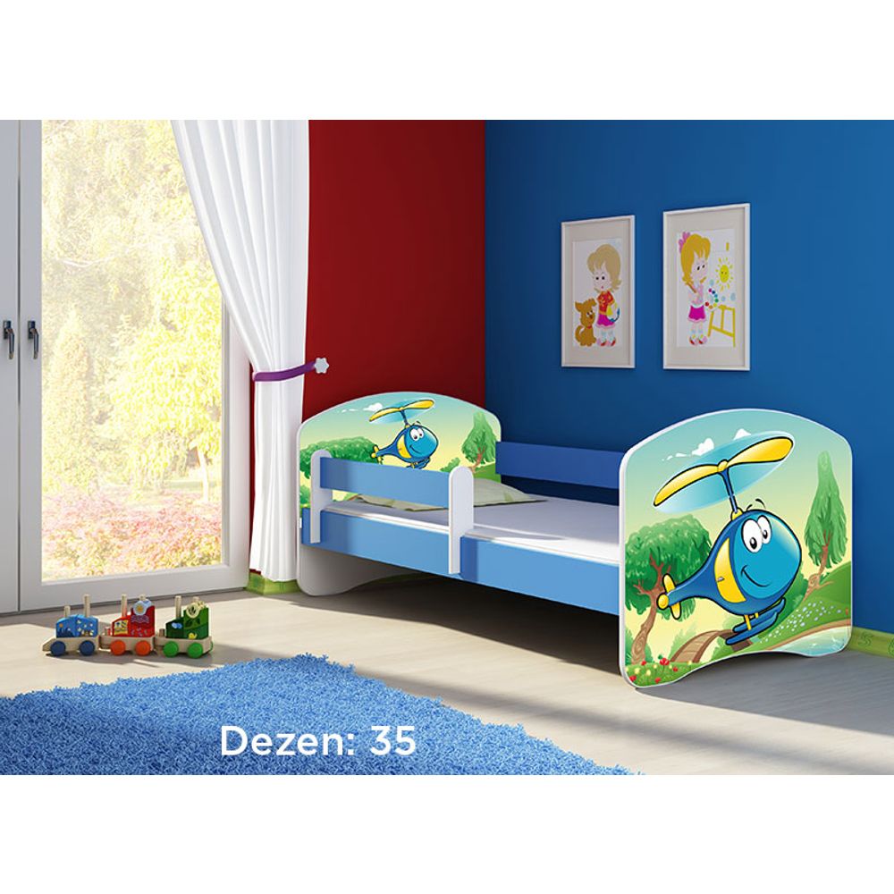ACMA Dječiji krevet Acma II Blue - 140x70cm - Dezen 35 slika 2
