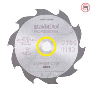 Metabo List Kružne Pile 160 x 2,2 / 1,4 x 20 / Z = 10 Power Cut Wood Professional - 628002000