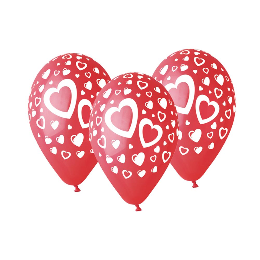 GS110-P086 Balon sa srcima 30cm, 5kom slika 2