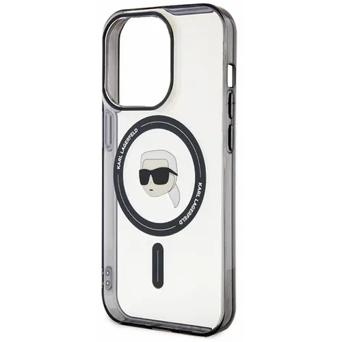 Originalna KARL LAGERFELD Hardcase KLHMP15LHKHNOTK maska za iPhone 15 PRO (Karl Head + MAG / prozirna) slika 4