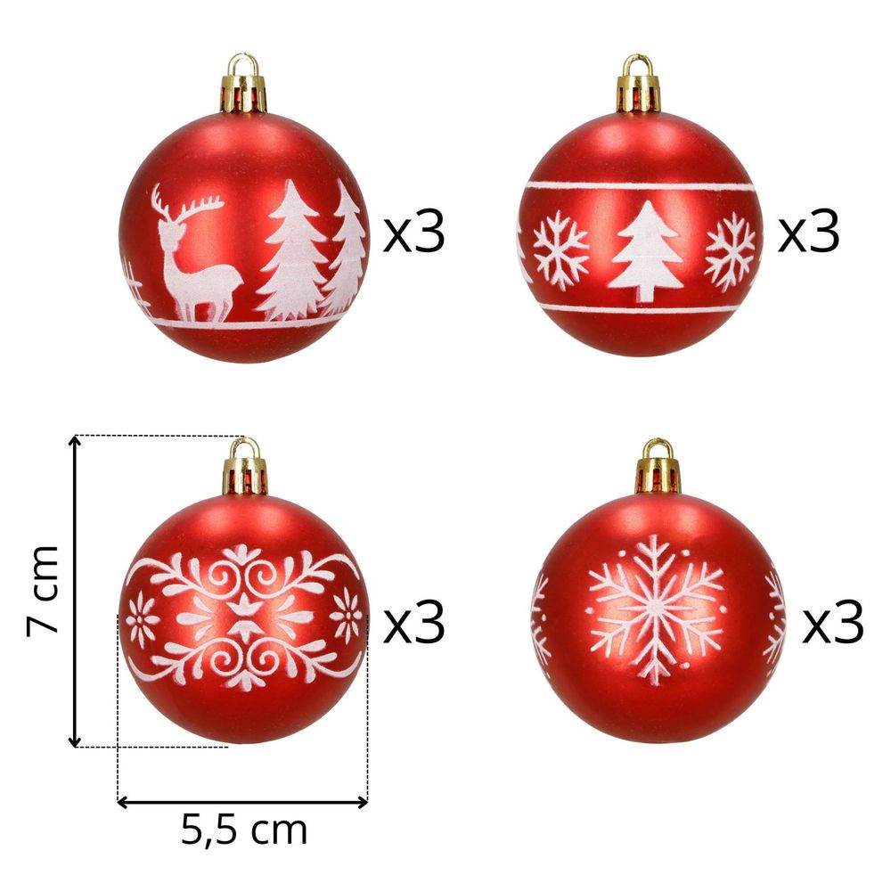 Ca1540 set božićnih kuglica 6 cm 12 kom. slika 11