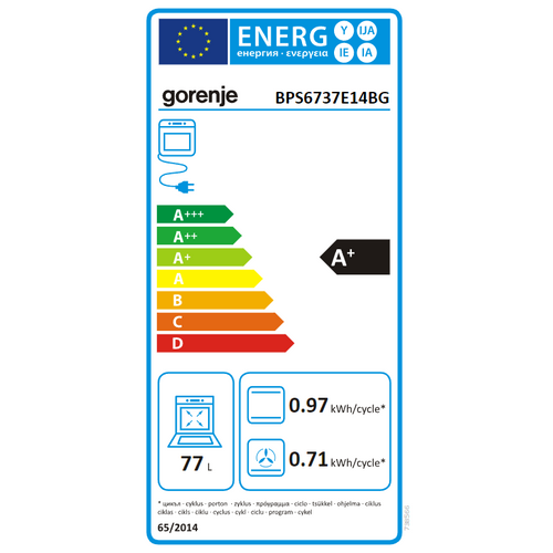 Gorenje ugradbena pećnica BPS6737E14BG slika 6