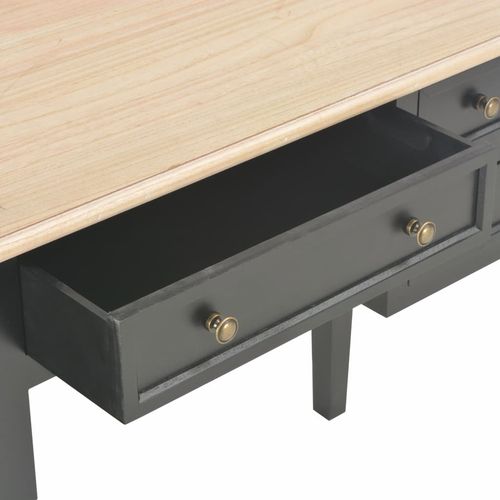 280071 Writing Desk Black 109,5x45x77,5 cm Wood slika 13