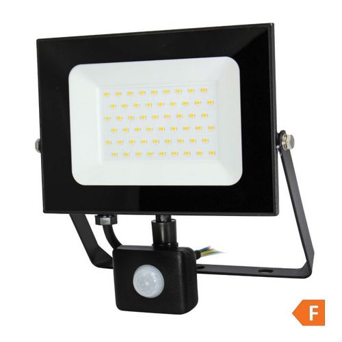 LED reflektor 50W detektor pokreta 4000k 4250lm 30kh  crni slika 1