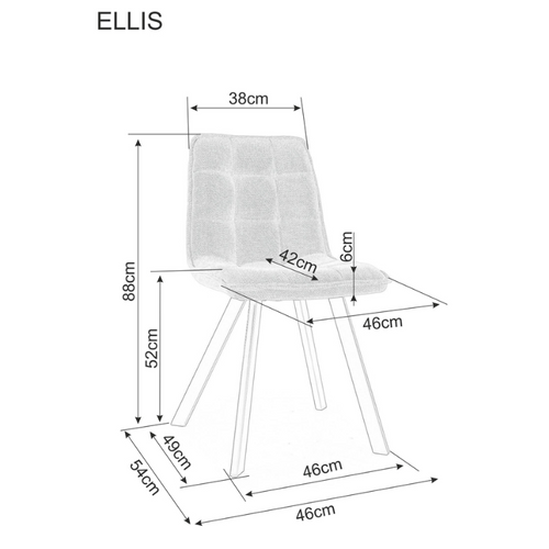 Stolica ELLIS - Tkanina slika 11