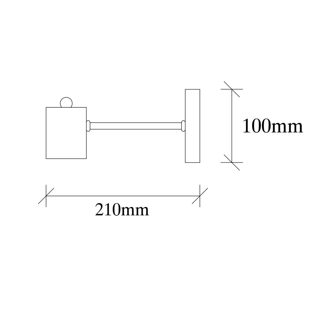 Hexa - 6951 Crna Zidna Lampa slika 3