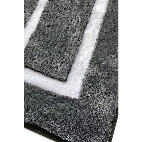 Quadrato Frame - Anthracite Anthracite Acrylic Bathmat Set (2 Pieces) slika 2