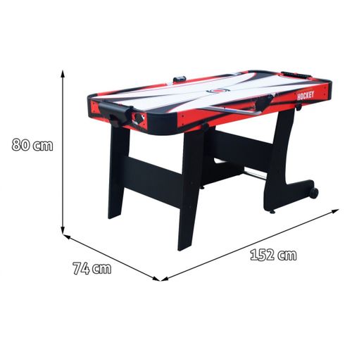 Stol za stolni hokej AirHockey 152x74x80 cm - crveni slika 2