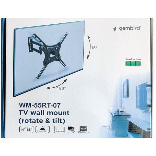 WM-55RT-07 ** Gembird rotate/tilt VESA max. 40x40cm 14-55 max.20kg (819) slika 2